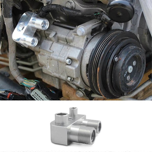Til LSX LS3 Motor Swap Konvertering A/C Linje Kompressor Adapter Fitting AC Kompressor Aluminium Adap