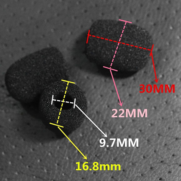 24-pak Mini Skum Vindskærm Lapel Headset Mikrofon Svampe Mini Skum Dæk Beskyttelse til L
