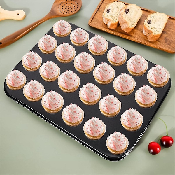 2-pack Premium Nonstick Bakeware 24-koppars, Mini Muffin Pan, Diskmaskins- och Ugnssäker