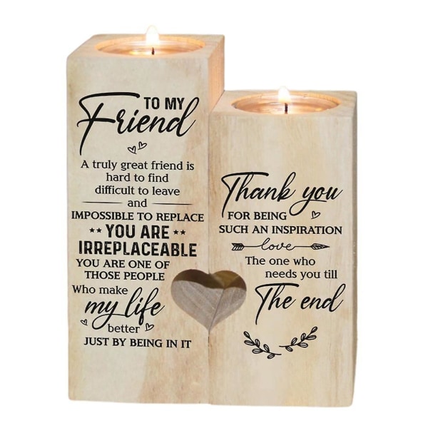 Friend Candle Holder -you Are Irreplaceable, Make My Life Better Teen Friendship Birthday Gift