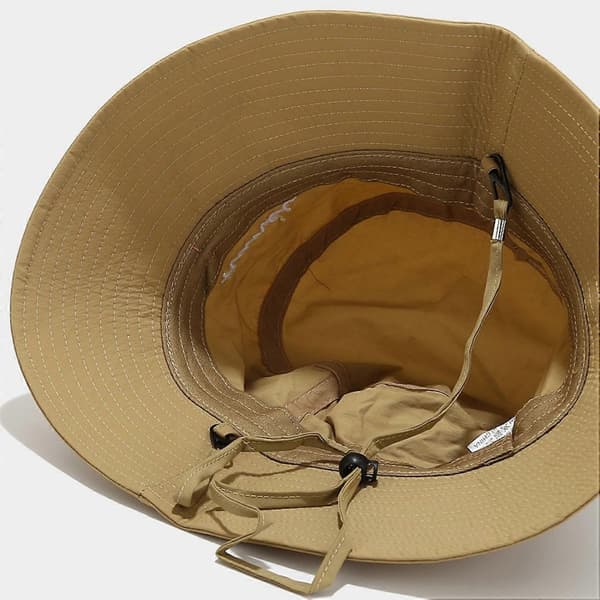 Fiskerihat Vindtæt UPF50+ UV Beskyttelse Spand Strand Mesh Solhat 56-58cm, Sort