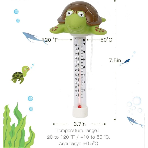 Flydende Pool Termometer, Damvandstermometer med Snor, Baby Pool Termometer