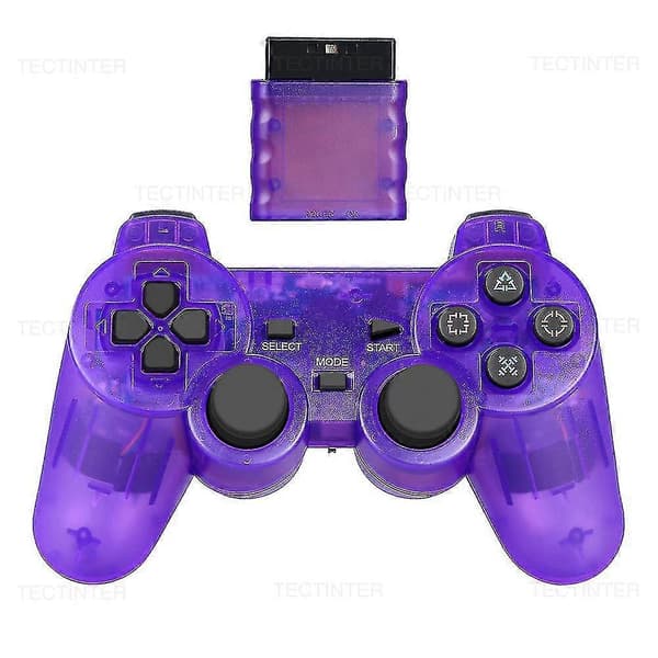 Trådløs controller til Sony Playstation 2 Gamepad Dual Vibration Shock til Ps2/ps1 Joypad Joystick Controle Usb Pc Spillekonsol Lilla