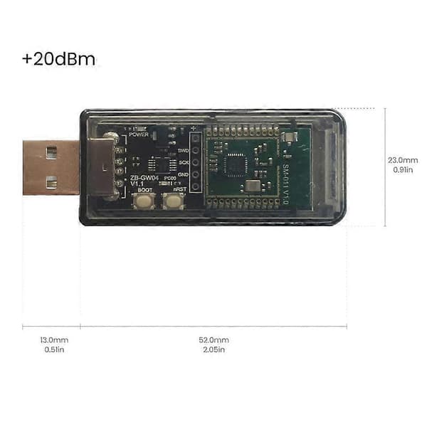 ZigBee 3.0 Silicon Labs Mini EFR32MG21 Universal Open Hub Gateway USB Dongle Chip Module ZHA NCP Op