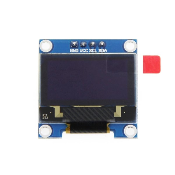 0,96 tum Iic I2c Serial Gnd 128x64 Oled LCD LED-displaymodul för kit vit display