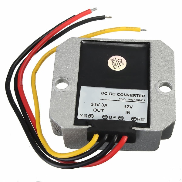 DC-DC 12V Stegupp till 24V 3A 72W Bilströmsomvandlare Regulator