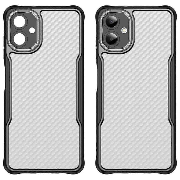 Skal för Samsung Galaxy A06 Kolfiber Repskydd TPU+PC Telefonskydd