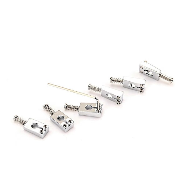 6 stk. Guitarbro Saddles Bro Pull String Code med Nøgle Musikinstrumenter Elektrisk Guitar