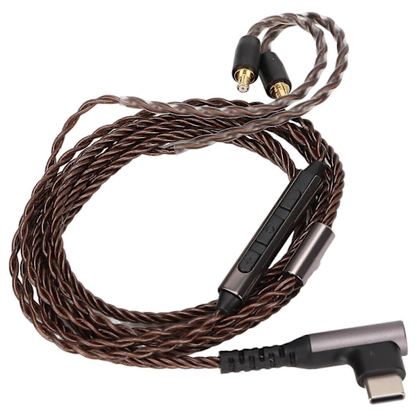 Hörlurskabel Uppgradering OFC Kärna TYPE C A2DC Kontakt Ersättningskabel Hörlurar med Mikrofon för ATH E50 E70 LS300 CKS1100