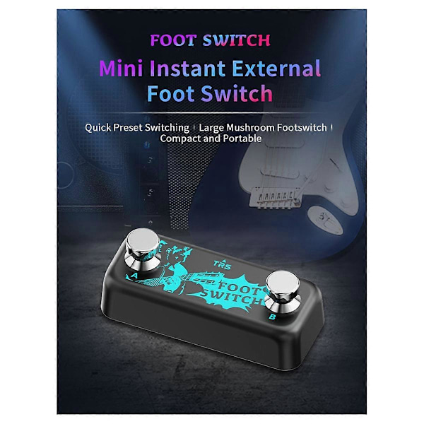 Digital Reverb Gitarrpedal Dubbelpedal Extern Fotomkopplare