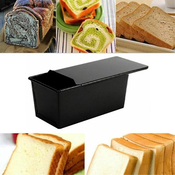 Brødform Flat Toastboks Non-stick Brød Toastform Med Lokk Rustfritt Stål Bakeutstyr For Kjøkkenbaking, 450g