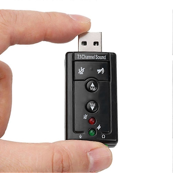USB 7.1 Ekstern PC USB Lydkort 3.5mm Hodetelefon Audio Adapter Mikrofon Lydkort For Mac Win Computer Android Linux