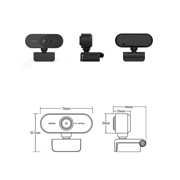 1080p-verkkokamera mikrofonilla HD-verkkokamera USB kamera kannettavalle tietokoneelle, zoom, Skype, Facetime, Windows, Li