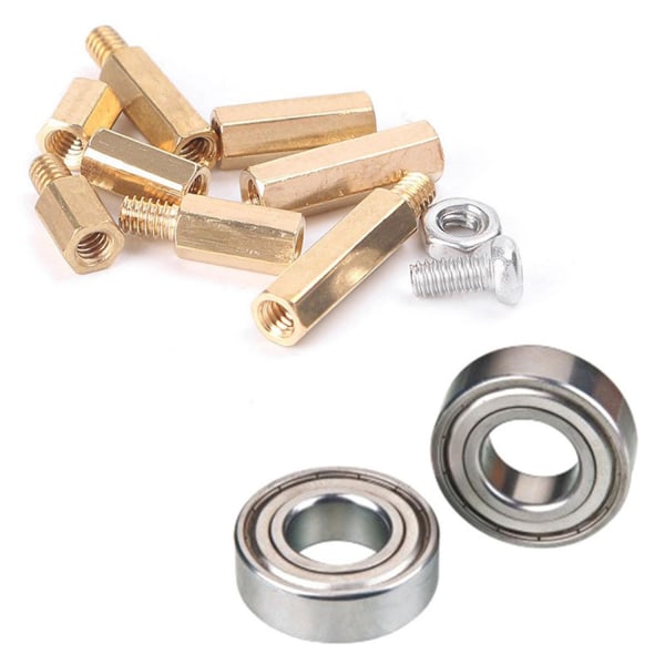 20 st 695zz Miniatyr Kullager & 300 st M2 Hex Kolonnmellanläggningsskruv Mutter Sortiment