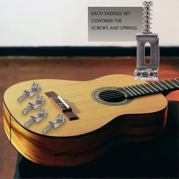 Gitar Stall Sadel Roller Tremolo för Strat Tele Elgitarr Tillbehör Silver