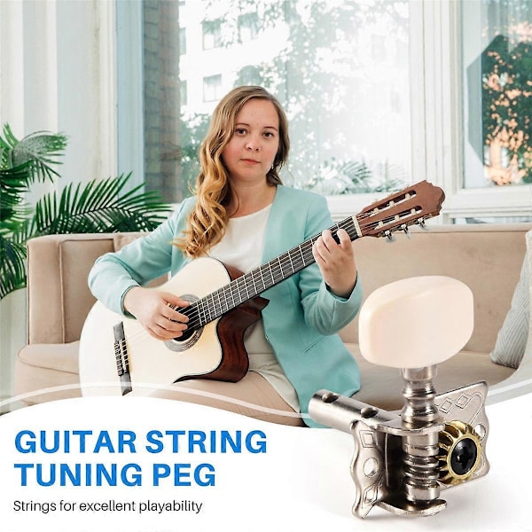 6 st. Stämningsknappar för akustisk gitarr
