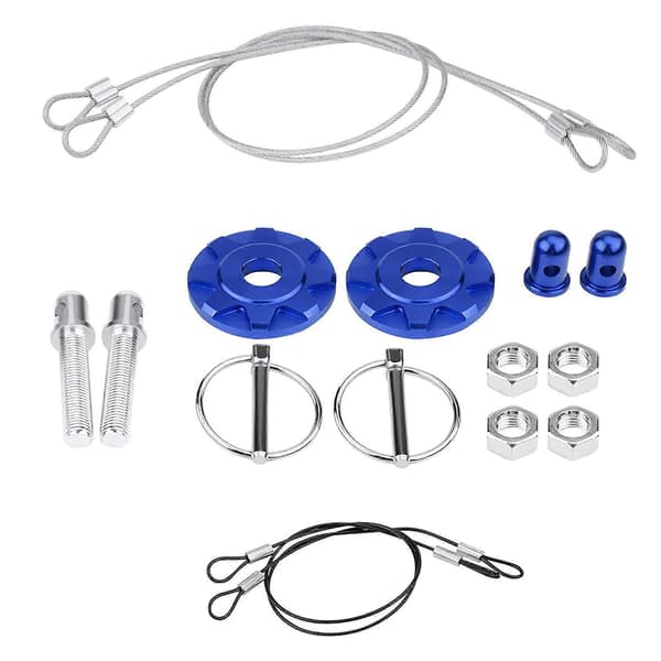 CNC Aluminiumlegering Bilracing Panserlås Utseende Kit Universal Blå
