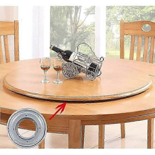 Lazy Susan Dreieskive, Lazy Susan Serveringsbrett, Galvanisert Lazy Susan, Egnet for Hotell Spisebord, Spesielt Designet for Late Mennesker