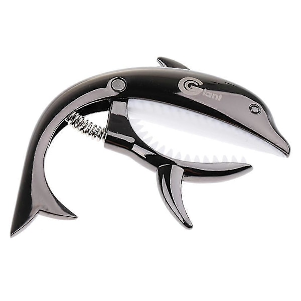 Holdbar Delfinformet Capo med Rask Utgivelse for Gitar Elskere Svart