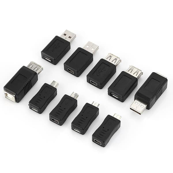 40-pack Vinklade Mini Micro Typ B Hane Hona USB2.0 Adaptrar
