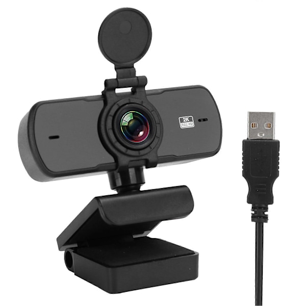 Webkamera med mikrofon, direktesending, USB-datamaskinkamera, HD-tilbehør 2K 1440PPC-05 YEMMA