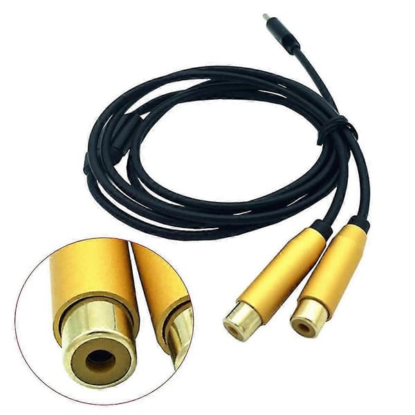 Dobbel RCA Hunn til Type-C USB-C Signal Video AV Lydkabel