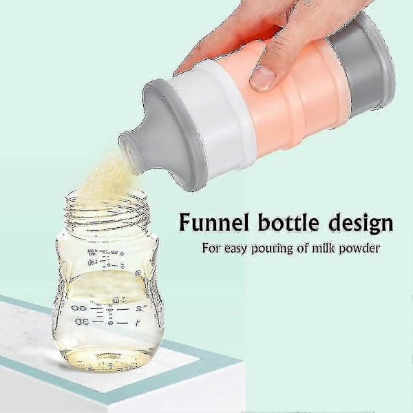 2 st Baby Mjölkpulverbehållare 480ml Twist-lock Stapelbar Bpa-fri Mjölkpulverbehållare Snacksförvaring