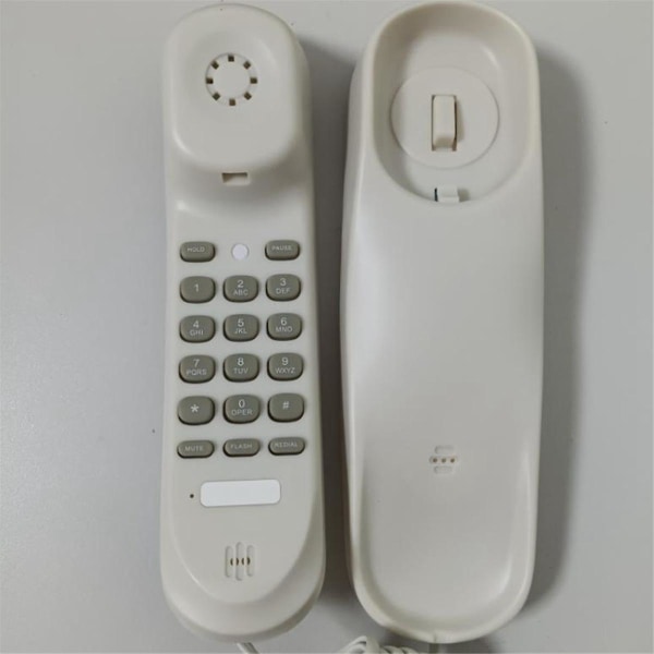 Ledningsbasert veggtelefon, hotelltelefon, egnet for hjem/bad/skole/kontor fast veggtelefon, hvit