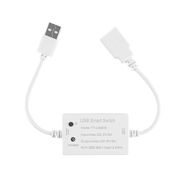 Tuya USB Smart Switch Wifi-ohjain Universal Breaker Timer Smart Life USB -laitteille Ale