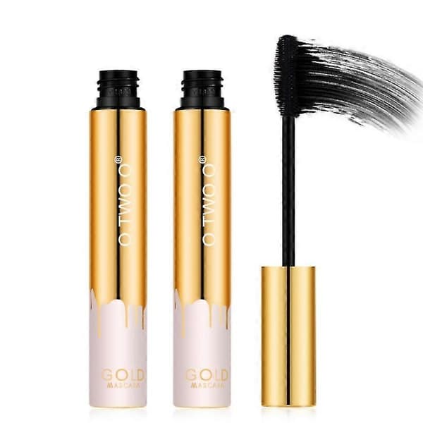 O.TWO.O 3D Mascara Vattentät Extra Volym Långvarig Hyper-Curl Förlängande Ögonfransar Kladdfri Svart Mascara 2 st