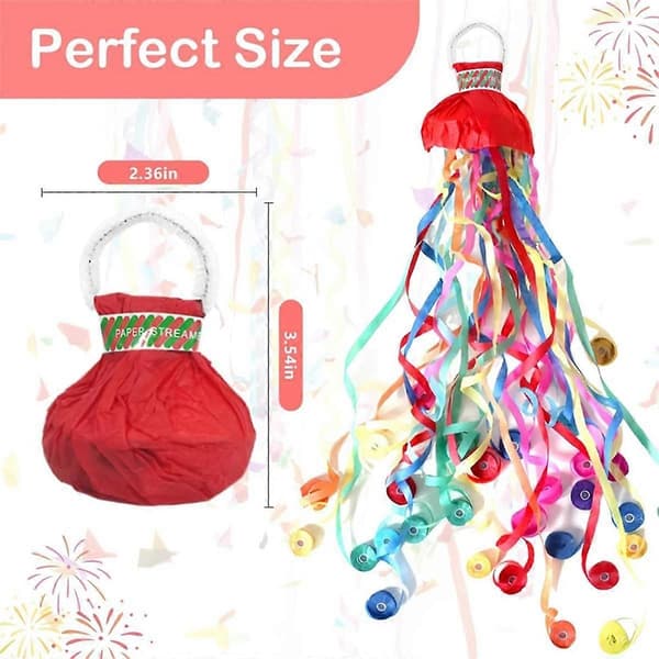 10-pack Streamers Popper Handkast Streamers Inget Kladd Konfetti Magiskt Papper Cracker för Fest B