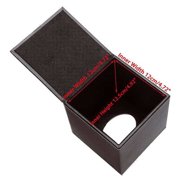 Pu Läder Tissue Box Hållare-brun