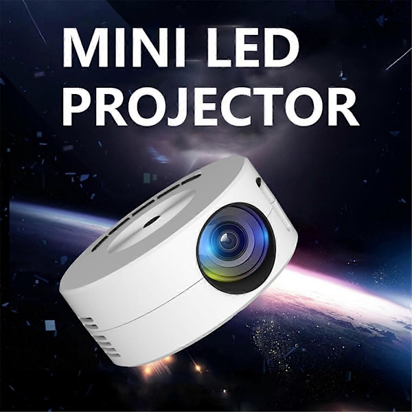 YT200 Mini Projektor LED Hemmabio Mediaspelare Audio Portabla Projektorer USB Video Kabelansluten Projektion Sam