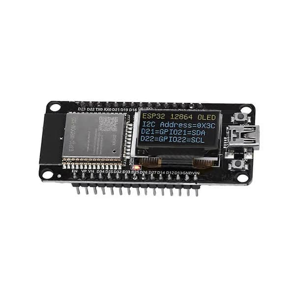 ESP32 ESP-WROOM-32D WIFI Bluetooth Utvecklingskort CH340 med 0.96 OLED Skärm Gul Blå Display Mini-USB