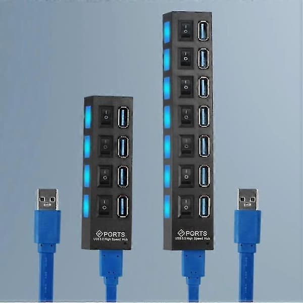 USB-hub 3.0 USB-splitter med flere porte