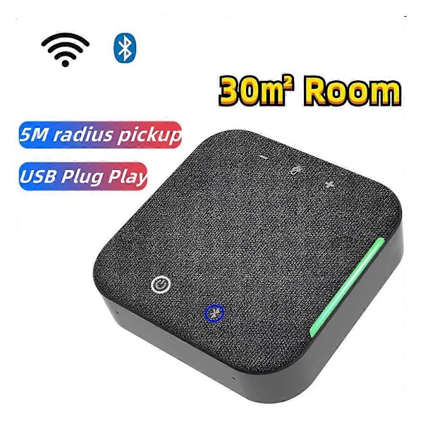Omnidireksjonell Mikrofon Trådløs Videokonferanse Håndfrisett USB Bluetooth Mikrofon for PC L