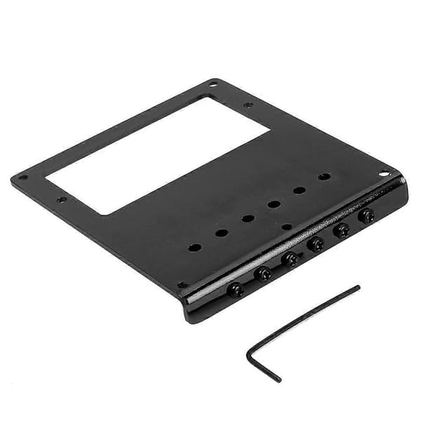 6 Sadel Tele Bridge Tailpiece Tele Humbucker TL Gitarrbro  för Gitarr Svart