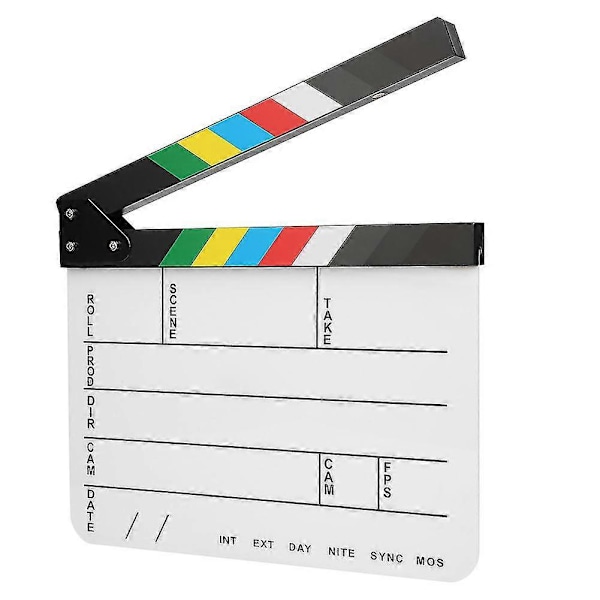 Akryl Filmklappa 30x25CM Professionellt Filmfotograferingsverktyg Färgstark Rand