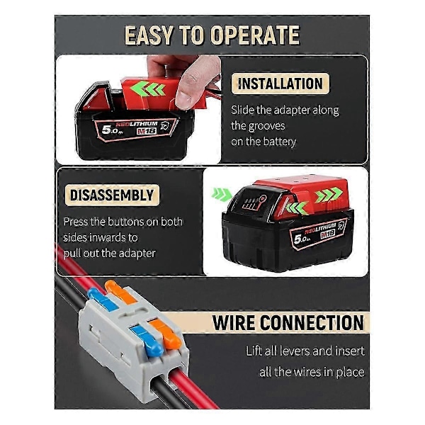 Strømhjulsadapter til batteri, Peg-Perego batteriadapter med ledningsnetstik