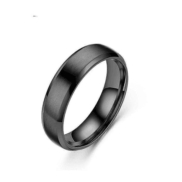 Tungsten Mænds Bryllupsbånd Mat Sort Løfte Ring Til Ham Tilpasset Afskåret Kant Mænds Ring