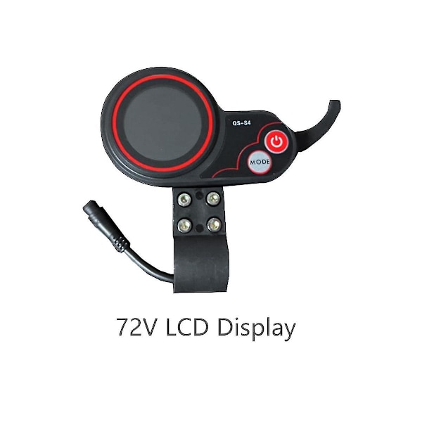 -s4 72v Tumgrepp LCD-displaymätare Noll 11x Elsparkcykel 6-stifts Displaytillbehör