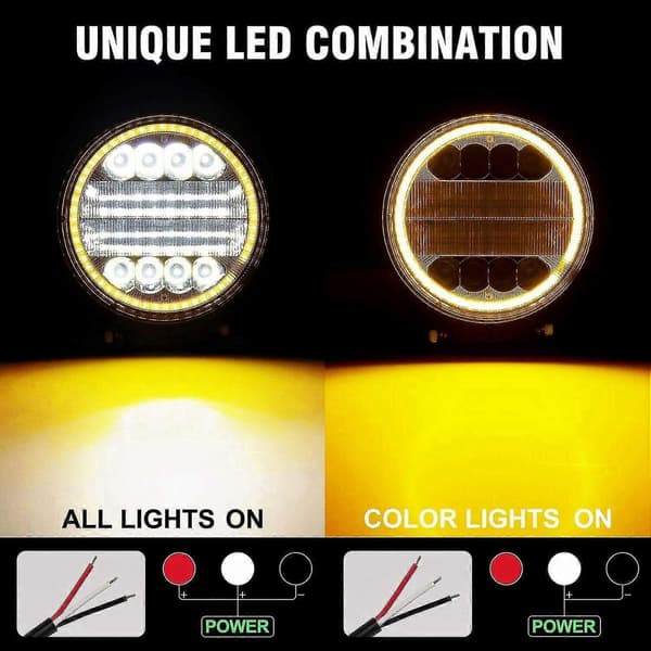 2X 4 Tommer 200W LED Arbeidslys Combo Spot Off Road Kjøring Tåkelys