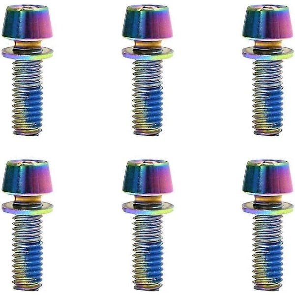 6 kpl M6*18mm Polkupyörän Ohjainkannattimen Pultit, Pyörän Jarruruuvit, Polkupyörän Levyjarrun Kiinnitysruuvisarja, Maastopyörän Mtb Ohjainkannattimen Pulteille