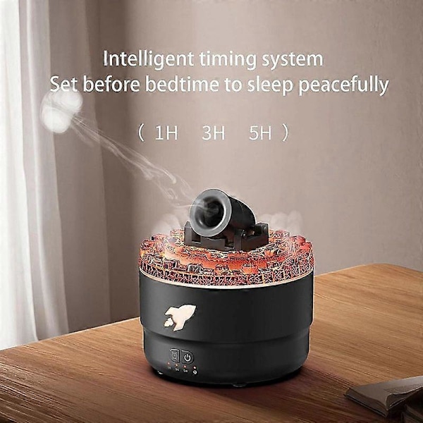 2 STK Mini Kanon Luftfugter Aroma Diffuser med 2 Tilstande 7 Farver LED Timer og Justerbare Indstillinger Tårn Luftfugter A