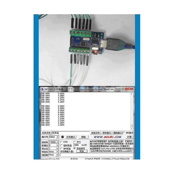 Stm32f103c8t6 USB-liitäntä 10 kanavainen 12-bittinen AD-näytteenottotietojen hankinta Stm32 UART-viestintä