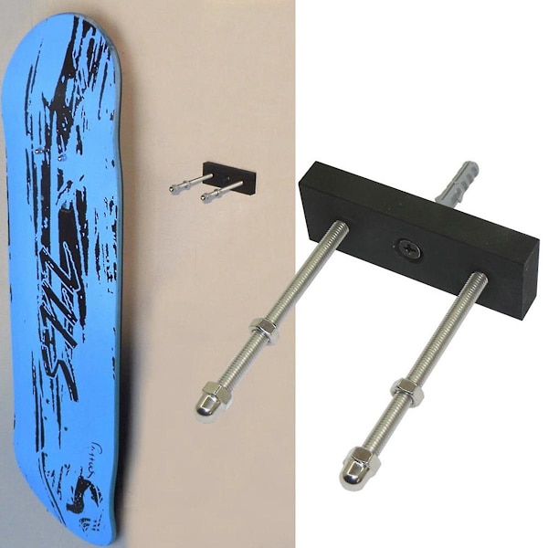 Skateboard Flydende Dæk Display Skateboard Flydende Vægmontering Longboard Væghæng, 2 Pak
