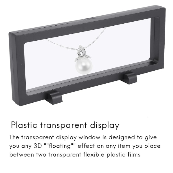 5-delt sett med 3d-skjermer – transparente plastskjermrammer for smykker, antikk, mynt, meg