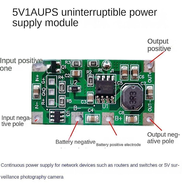 5v 1a Ups keskeytymätön virtalähdemoduuli 3.7v polymeeri 18650 litiumparisto käänteinen napaisuus Pro