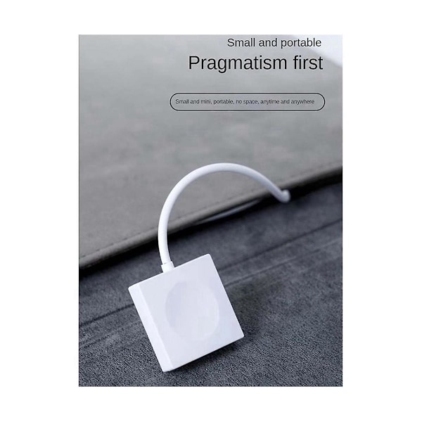 Magnetisk trådløs oplader til ur, 5W mini kompakt bærbar praktisk magnetisk ur trådløs oplader, sort