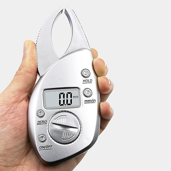 Hudfettmätare Portabel Lättvikt Bekvämt Grepp Exakt Mätning Digital Fettmätare Silver